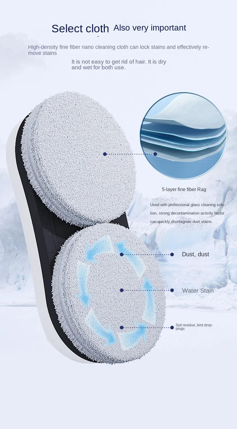 Description Picture 4 of itemWindow Cleaning Robot Household Ultra Thin Vacuum Cleaner Electric Window Wiper Remote Control Glass Wiper Cleaning Machine