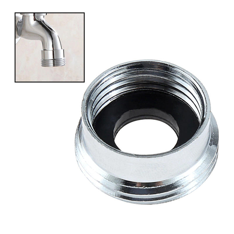 Description Picture 4 of itemThread Female 20mm To Male 25mm Silver Brass Kitchen Faucet Shower Head Connector Adapter Reducing Joint Lengthen Washer Fitting