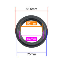 3.5 inch 83.5mm Rubber Surround Suspension Edge Horn Repair Parts Speaker Accessories 2PCS