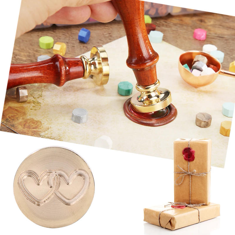 Description Picture 6 of itemRetro Round Antique Love Heart Sealing Wax Stamp Head DIY Wedding Invitation Scrapbook Dedicated Wax Stamps Replace Copper Head
