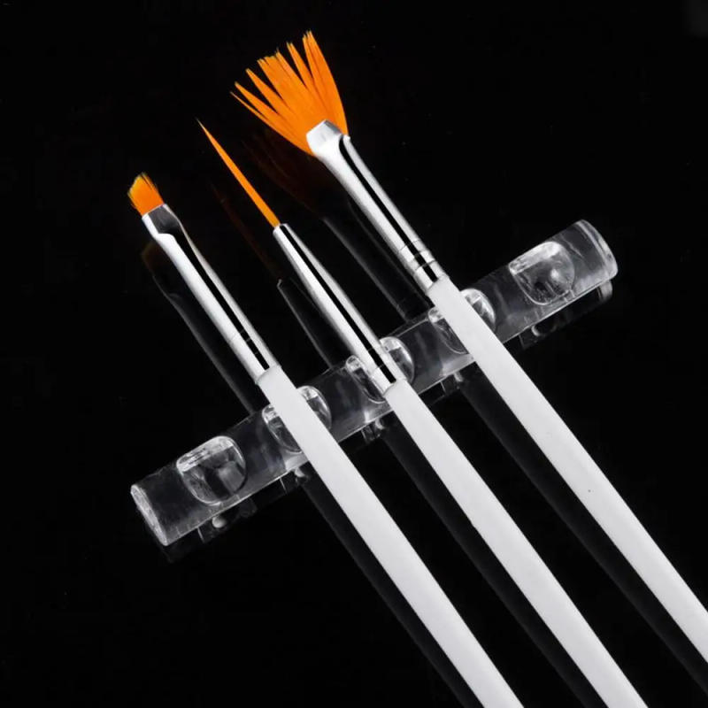 Description Picture 6 of itemNail Brush Holder 5-Grids Nail Gel Polish Pen Brush Stand Holder Clear Stand Organizer For Makeup Brushes Paint Brushes Art