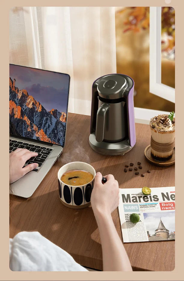 Description Picture 5 of item600W Coffee Maker 0.5L Coffee Pots Moka Pot Semi-automatic Turkish Coffee Maker Thermal Cup Mini Coffee Machine Office