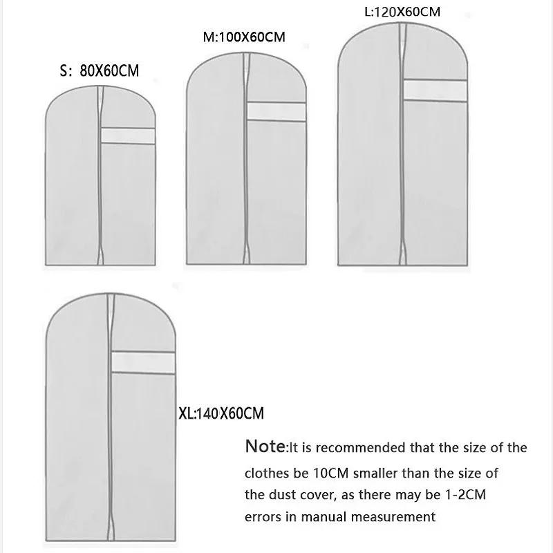 Description Picture 2 of itemDustproof Clothing Covers Waterproof Clothes Dust Cover Coat Suit Dress Protector Hanging Garment Bags Closet Organizer