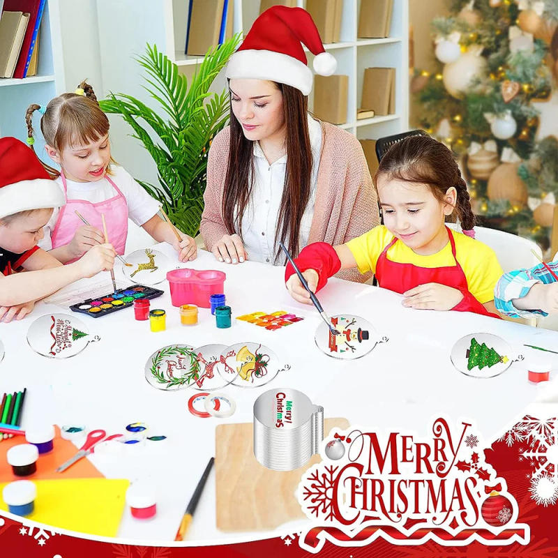 Description Picture 5 of item20/10/5pcs Acrylic Discs Christmas Tree Hanging Ornament DIY Blank Circle Xmas New Year Decor for Home Clear Bauble Ball Crafts