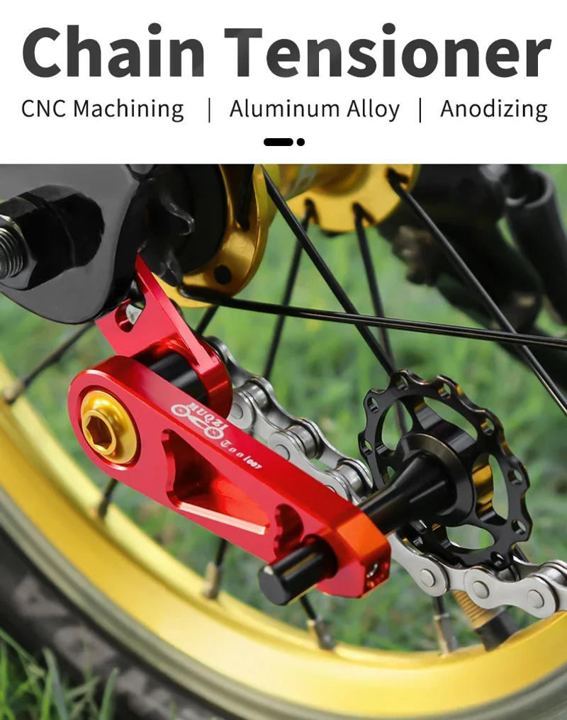 Description Picture 2 of itemMUQZI Folding Bike Chain Guide Single Speed Cycling Chain Tensioner Rear Derailleur Aluminum Alloy Chain Stabilizer