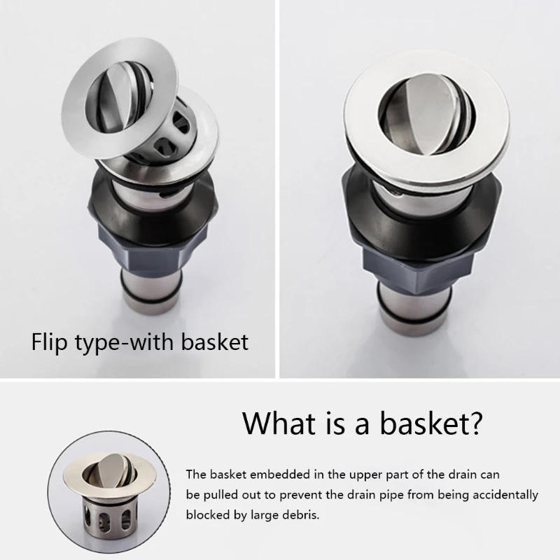 Description Picture 5 of itemDrain Filter With Anti-clogging Basket Sink Drain Plug Stainless Steel Stopper