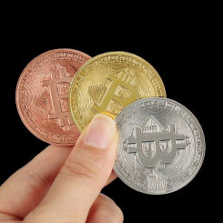 Home Non-currency Coins Vergulde Collectible Bitcoin Coin Collectible Art Gift Gold/Sliver/Copper Bitcoin Coin Decoration Crafts
