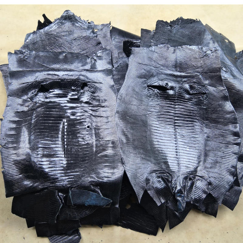 Description Picture 6 of itemGenuine Lizard Skin, Natural Leather Hides, Craft Material for Wallet, Handbag, Watch Band, Black, 25-30 X (18-20)cm, 0.6mm