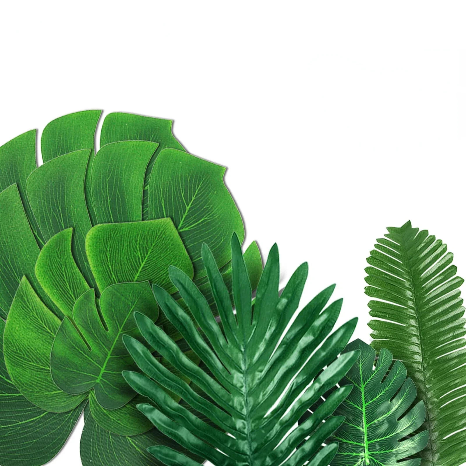 Description Picture 5 of item10PCS Tropical Palm Leaves Summer Monstera Artificial Silk Turtle Leaves for Home Hawaiian Luau Beach Wedding Party Decor