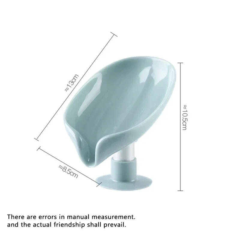 Description Picture 4 of itemPortable Anti-slip Soap Holder Leaf Shape Bathroom Shower Soap Dish Kitchen Drain Sink Sponge Storage Rack Suction Cup Tray