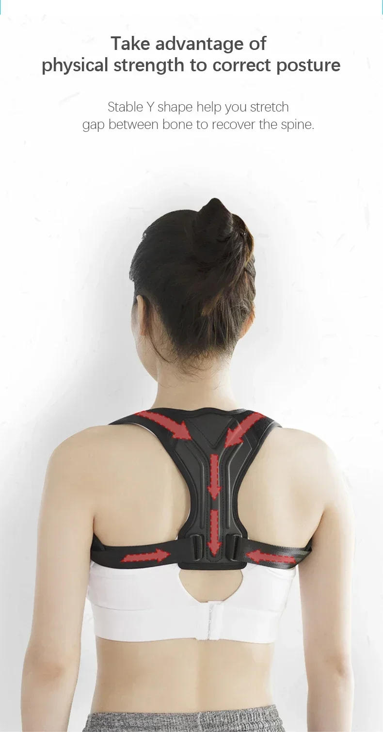 Description Picture 5 of itemBack Posture Corrector Corset Clavicle Spine Posture Correction Adjustable Support Belt Pain Relief Traine Spine Posture Support
