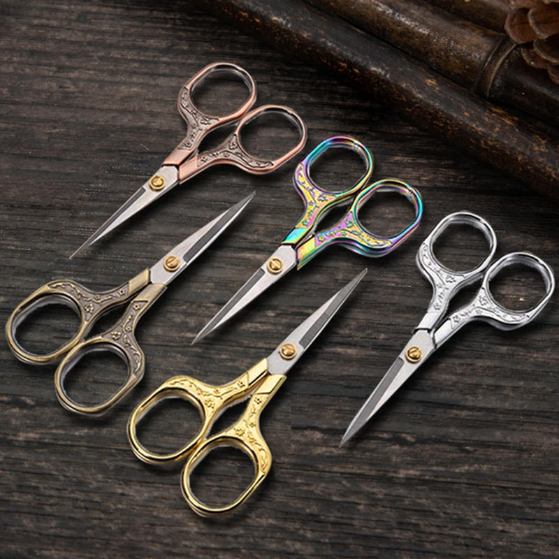 Description Picture 2 of itemRetro Zakka Stainless Steel Vintage Scissors Sewing Grooming Fishing Cutter DIY Embroidery Cross-stitch Yarn Thread Tools Shears