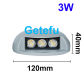120mm  3W  grey