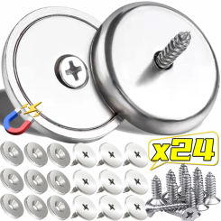 Magnetic Cabinet Snaps Cupboard Door Magnet Clasps with Screw Wardrobe Seal Hidden Closing Snap Furniture Fastener Hidden Latchs