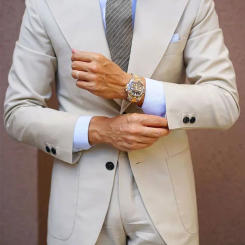 Summer Beige Elegant Men Suit Smart Casual Peak Lapel Slim Fit Blazers Business High Quality Custom 2 Piece Set Costume Homme