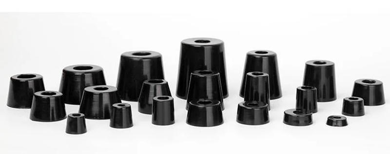 Description Picture 2 of item8 Piece Anti-Slip Furniture Feet Black Speaker Cabinet Table Top Box Conical Bumper Rubber Pad Floor Protector Furniture Parts