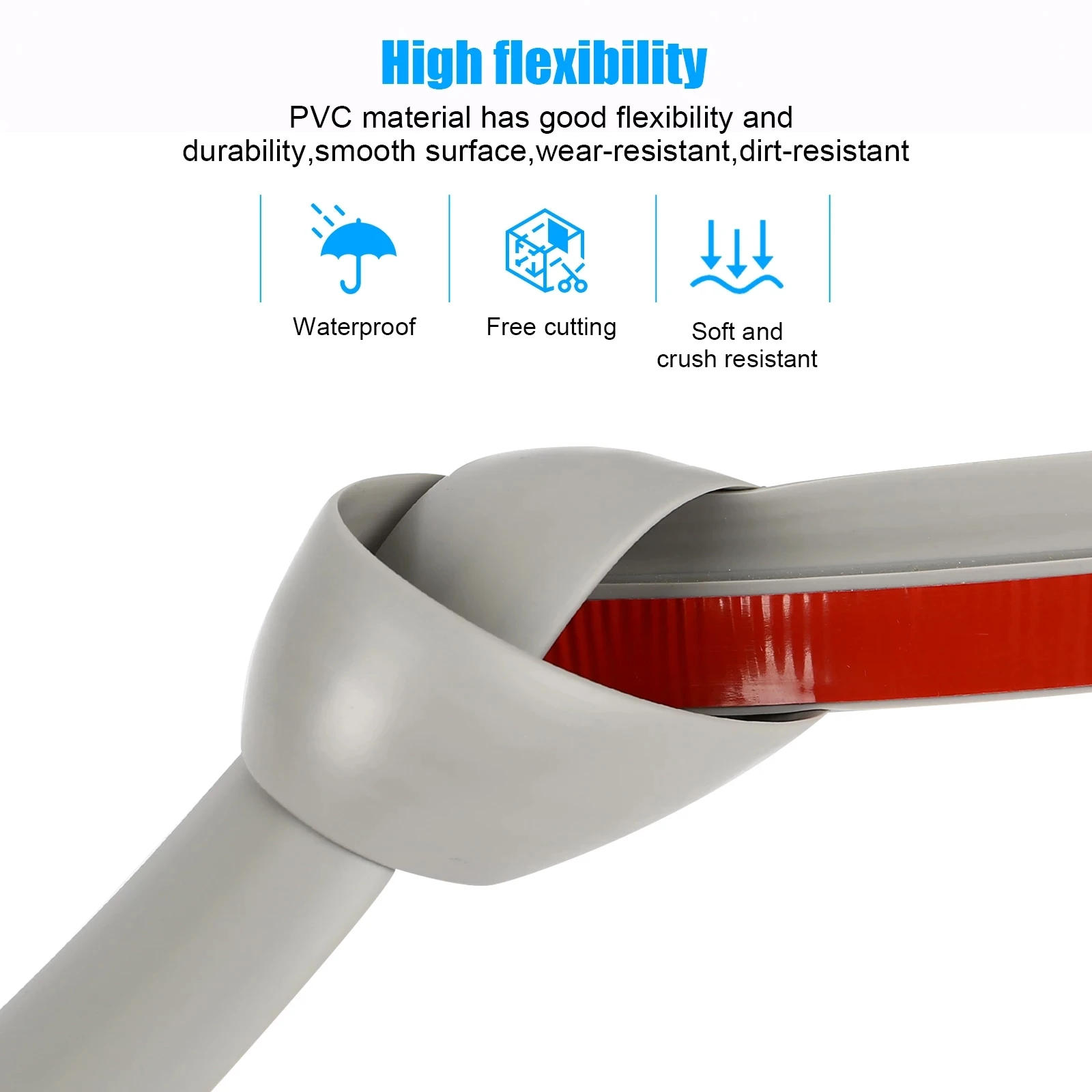 Description Picture 5 of itemPVC Self-adhesive Protective Floor Mat Flat Button Strip Strips Fit 3~10mm Flooring Threshold Seam Edge Trim Home Decoration