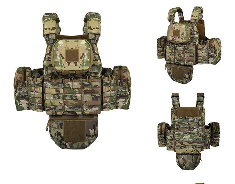 Description Picture 6 of itemYAKEDA Tactical Plate Carrier Vest Camo Molle Magazine Pouches Hunting Full Protection Tactical Vest With Hydration Carrier Bag