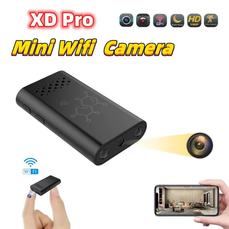 Description Picture 2 of item1080P HD Mini Camera WIFI Remote Monitoring Camcorder Body Cam IR-CUT Infrared Night Vision Motion Detection Camera Ip Webcam