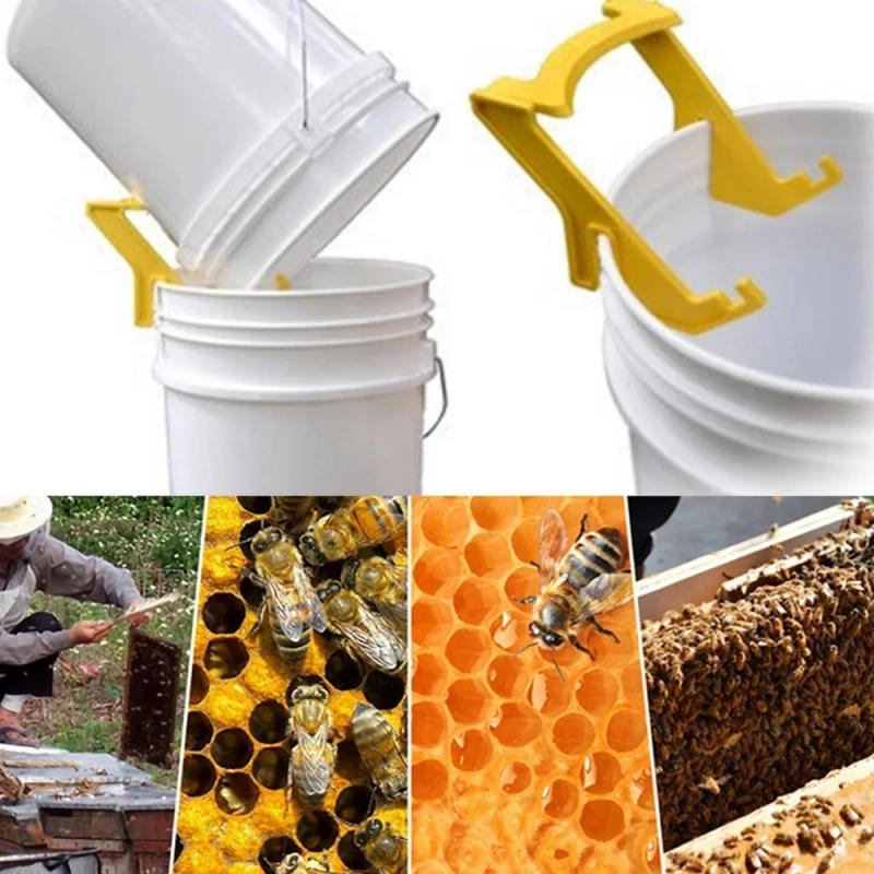 Description Picture 2 of item1 Pcs Beekeeping Honey Gallon Bucket Holder Plastic Bracket Rack Frame Grip Lift Bees Tools Apicultura Equipment Supplies
