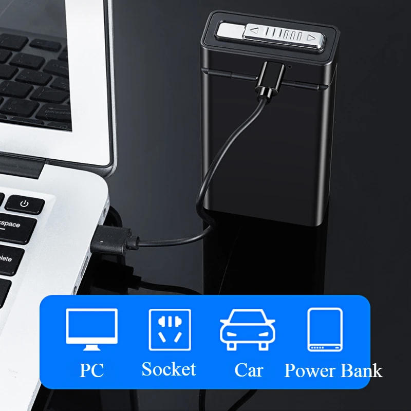 Description Picture 3 of itemCigarette Case Lighter 20Pieces Aluminum Alloy Cigarettes Case Rechargeable Tungsten Wire Windproof Lighters&Smoking Accessories