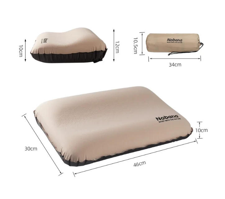 Description Picture 3 of itemOutdoor Automatic Inflatable Pillow Camping Tent Travel Pillow Portable Office Napping Home Comfortable Pillow Outdoor Supplies