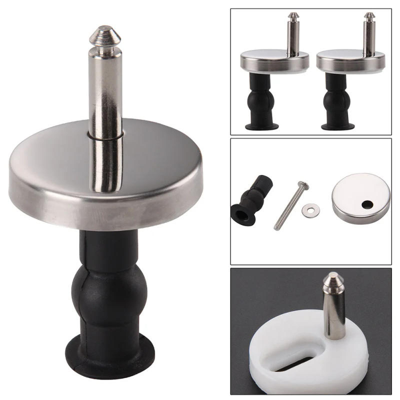 Description Picture 2 of item2x Toilet Lid Top Fixing Hinges Universal Toilet Seat Hinge Soft Release Stainless Steel Bathroom Accessories Replacement Parts