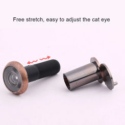 220 Degree Wide Viewing Angle Door Viewer Privacy Cover Security Door Eye Viewer Peephole With Privacy Cover Optical Glass Len