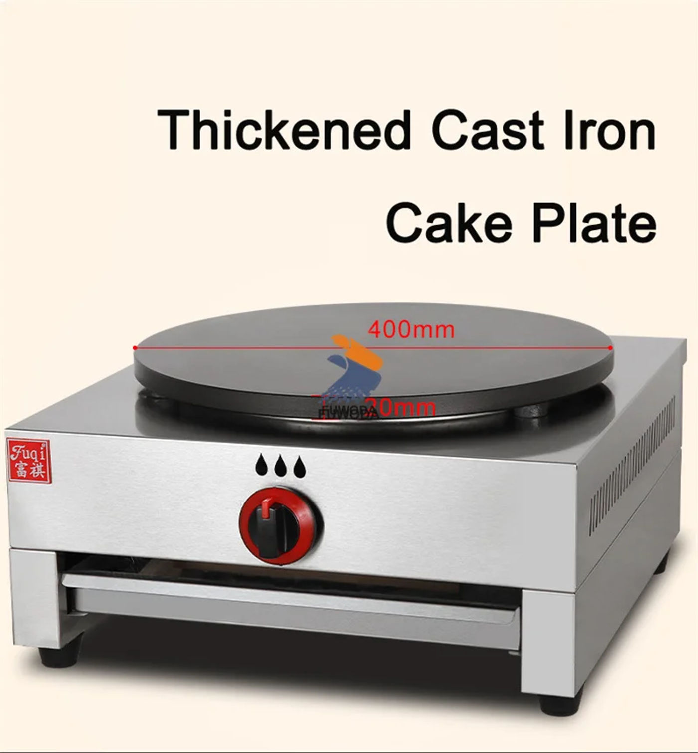 Description Picture 5 of itemCommercial Professional Gas Industrial Crepe Pancake Making Machine Counter Top Crepe Makers