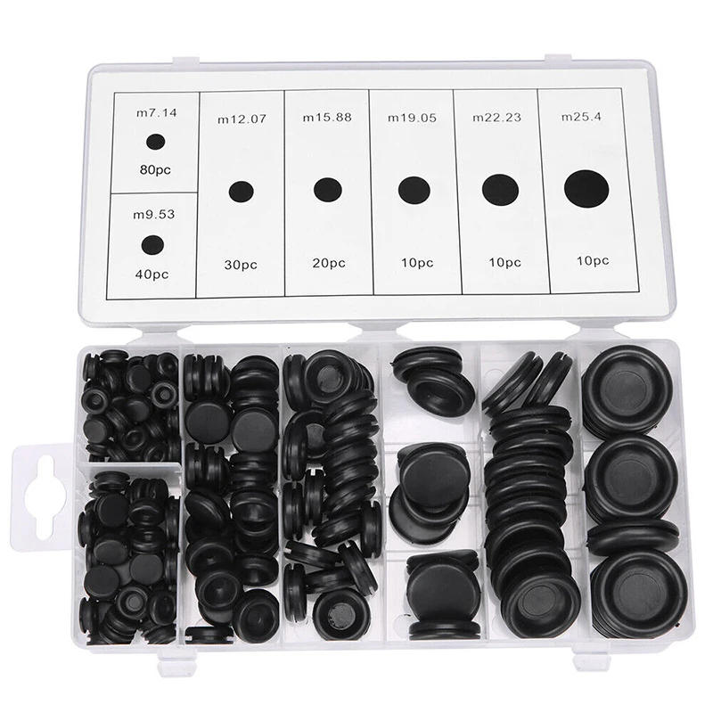 Description Picture 3 of item200pcs/Sets Waterproof Protect Wire Tool 7 Sizes Sealing Rubber Cables Grommet Kit Electrical Plugs Conductor Gasket Ring