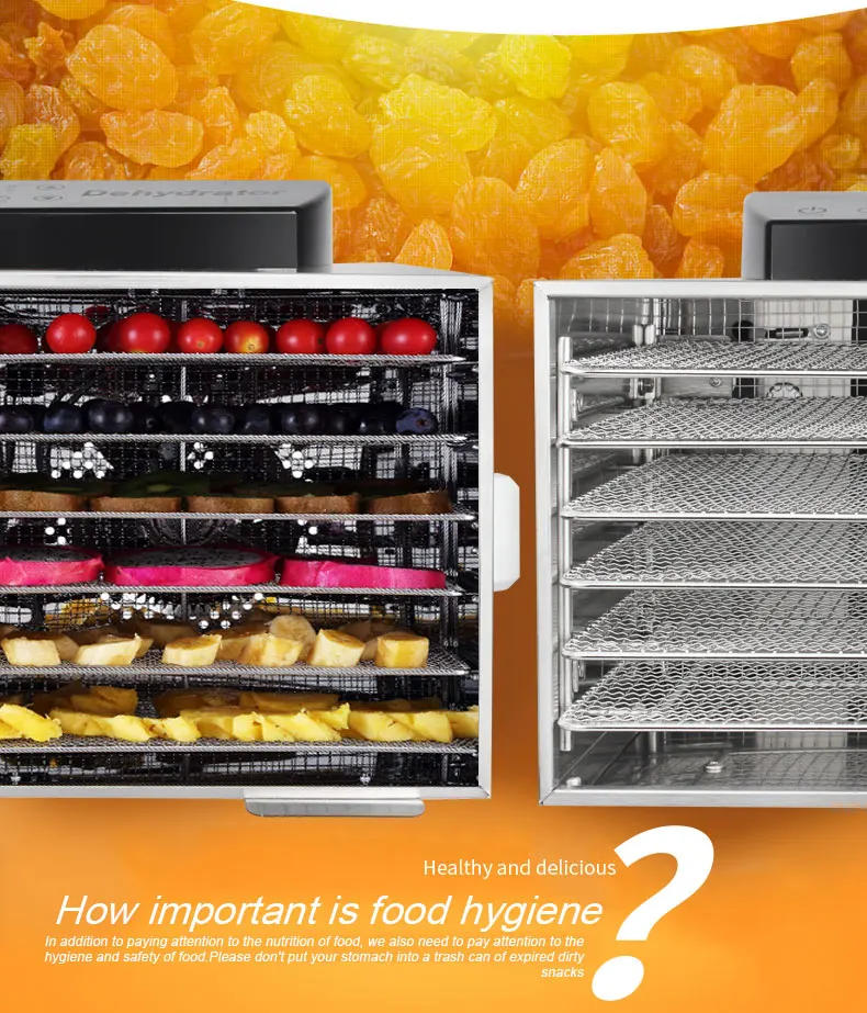 Description Picture 5 of item6-layer Stainless Steel Fruit Dryer 6-disc Food Dehydrator Dryer Snack Vegetable Dried Fruit Pulp Dryer Kitchen Equipment
