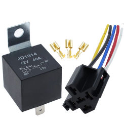 4 Pin 5 Pin 40A Waterproof Automotive Relay With Socket DC 12V 24V Car Relay Waterproof Auto Relay  Fuse Coil 1.8W Voltage Relay