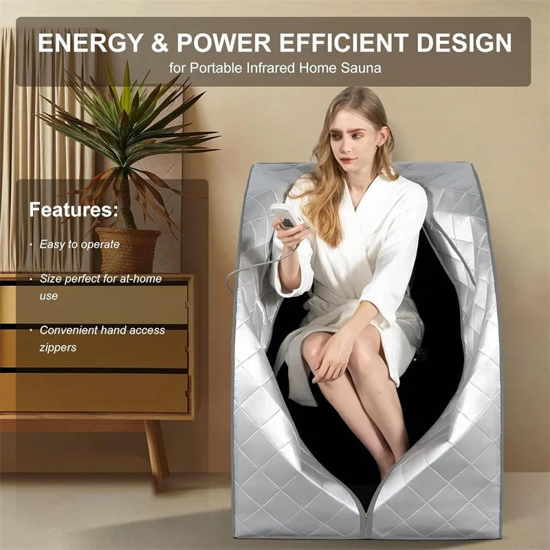 Description Picture 3 of itemWholesale Personal Infrared Sauna for Home, Portable Sauna Spa Tent for Relaxation Detox Home Spa