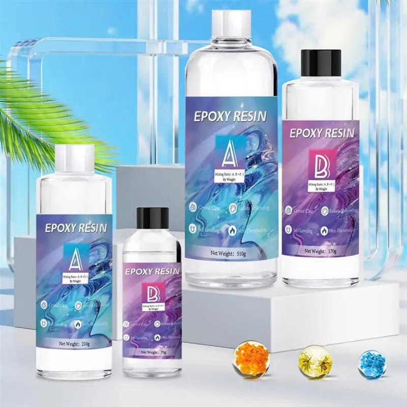 Description Picture 3 of item1:1/3:1 AB Epoxy Resin Glue 200/500/1000ml High Adhesive Hardener Gel Transparent Epoxy Resin DIY Jewelry Making Accessories