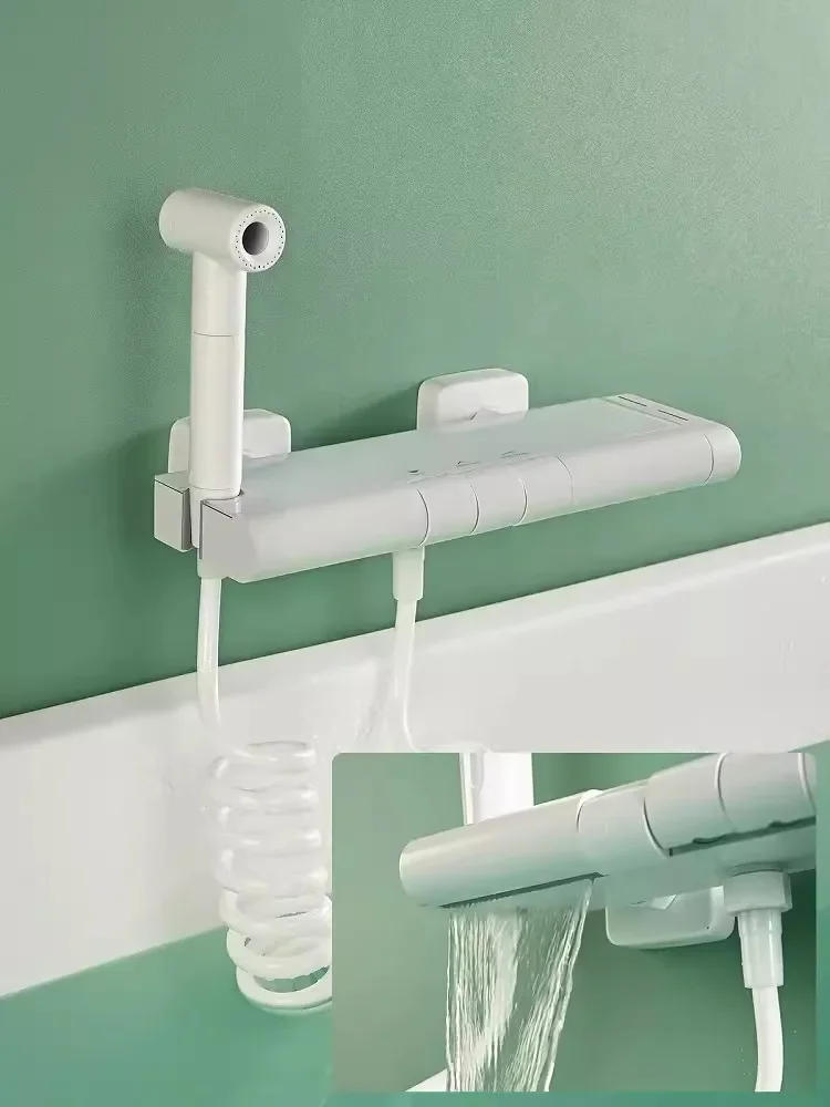 Description Picture 5 of itemBath and Shower Faucet Set Wall Mounted Thermostatic White Brass with muti function Head Set