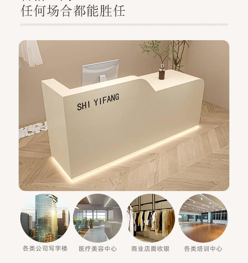 Description Picture 4 of itemExecutive Club Reception Desks Podium Closet Cashier Commercial Counter Reception Desks Computer Bureau Meuble Bar Furniture