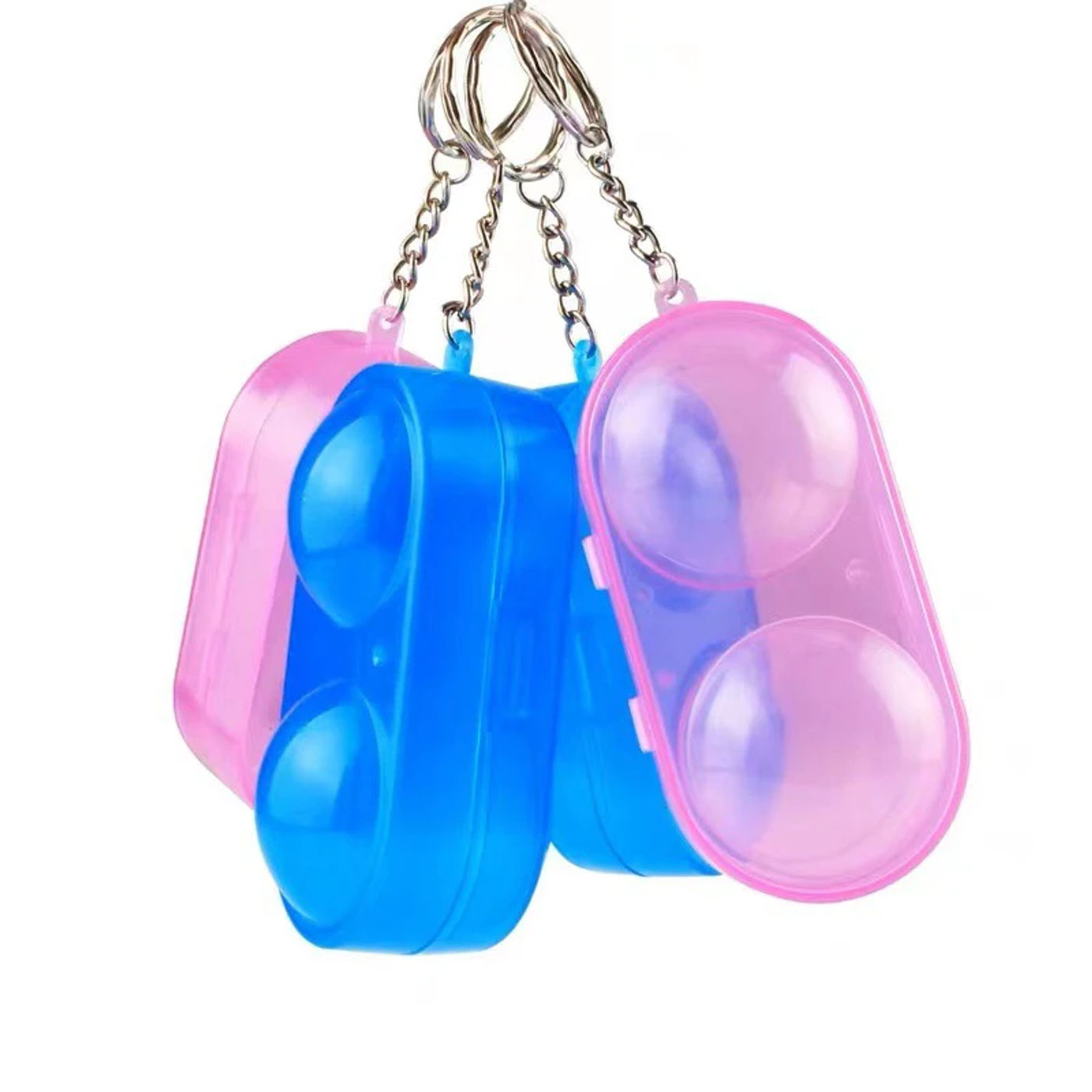 Description Picture 3 of itemPlastic 2 Ping-pong Balls Storage Box Table Tennis Ball Storage Case With Key Chain For Sport Training Accessories