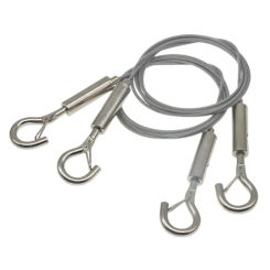 652F 2pcs Adjustable Picture Hanging Wire Stainless Steel Mirror Frame Hangers Wire Rope Hardware Mirror Hanging Wire