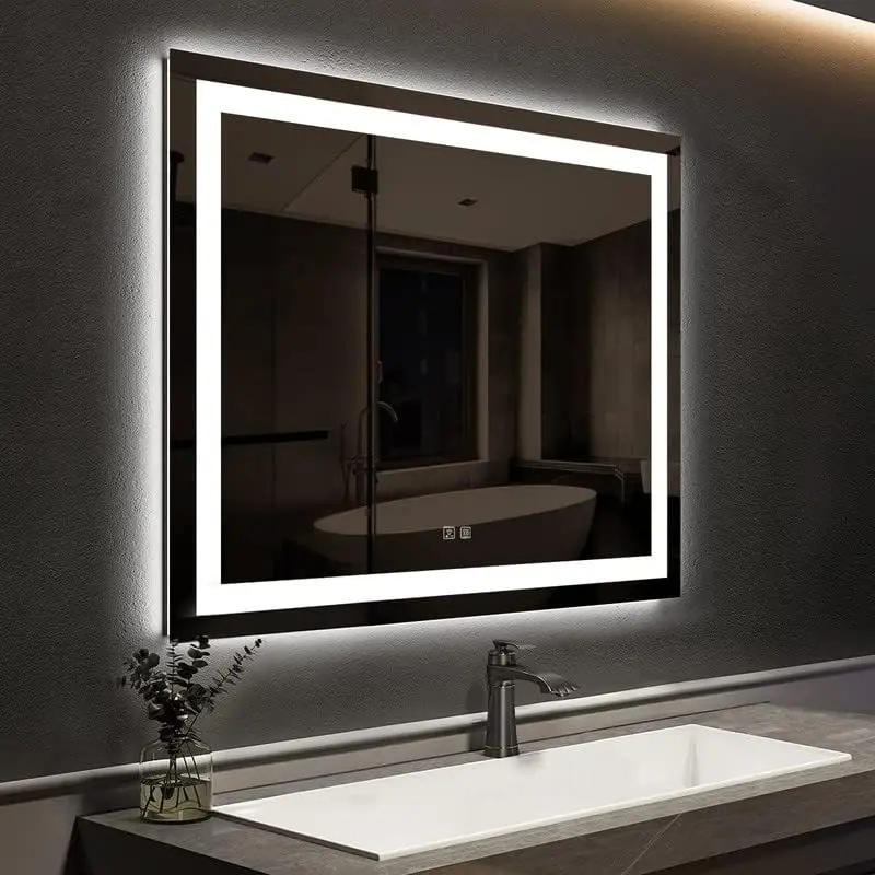 Description Picture 2 of item30 * 30 Inch Led Bathroom Mirror with Lights,Smart Dimmable Vanity Mirrors for Wall