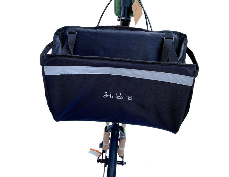 Description Picture 2 of itemBicycle Bags & Panniers Storage Bag Vegetable basket With Waterproof Cover Aluminum Mount Use For Brompton Birdy Folding Bike