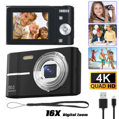 HD 1080P digital Camera 2.4 inches Rechargeable Cameras with 16x Zoom Compact Camera 44MP Cameras for kids Girls camera