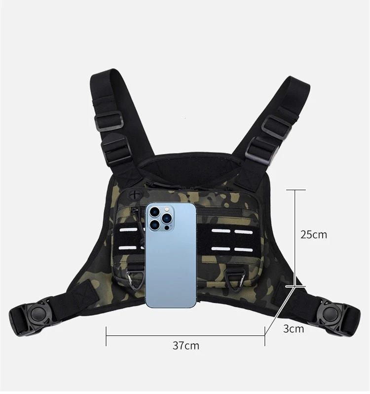 Description Picture 6 of itemTactical Fishing Vest Chest Bag Lure Box Gear Storage Bags Molle Men Airsoft Pouch Holster Outdoor Hiking Hunting Pack Rig Pouch