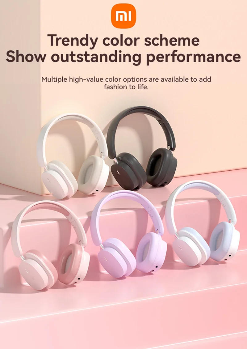 Description Picture 6 of itemXiaomi Wireless Headphones Bluetooth 5.3 Headset Head Mounted Noise Cancelling Headband Sport Earbuds Earphones For Running