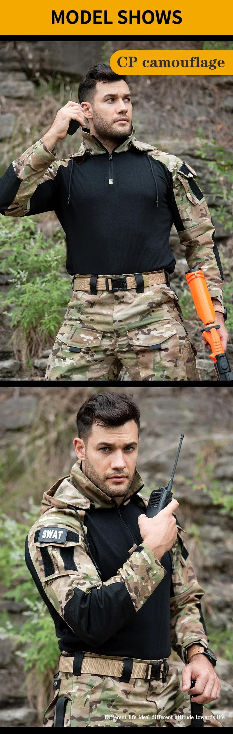 Description Picture 5 of itemCombat Softair Shirt Outdoor Tactical Shirts for Men Clothing Camouflage Long Sleeve Hiking Cotton Sport Climbing Clothes Hunt