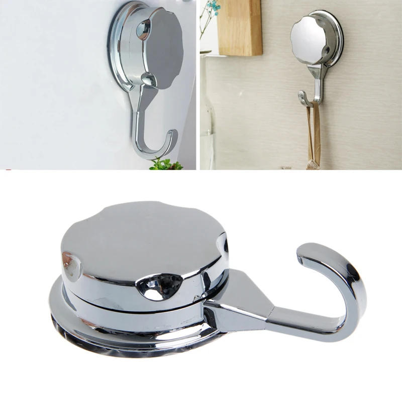 Description Picture 2 of itemChromed Suction Cup Kitchen Hooks for Towel Hooks Bathroom Wall Vacuum ventosa Hooks & Rails