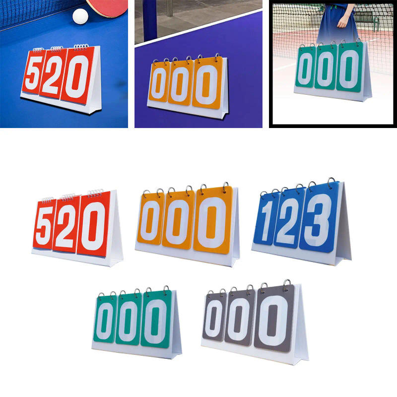 Description Picture 2 of itemScore Counter Score Keeper Multipurpose Tabletop 3 digits Flip Number Score Board Table Score Flipper for Basketball Baseball