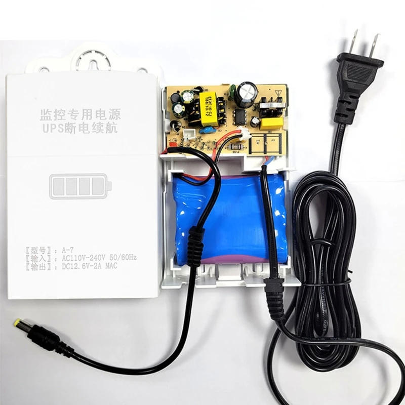 Description Picture 3 of item12V-2A Uninterruptible Power Supply for WiFi, Router, Modem, Security Camera Mini UPS Battery Backup Surge Protector