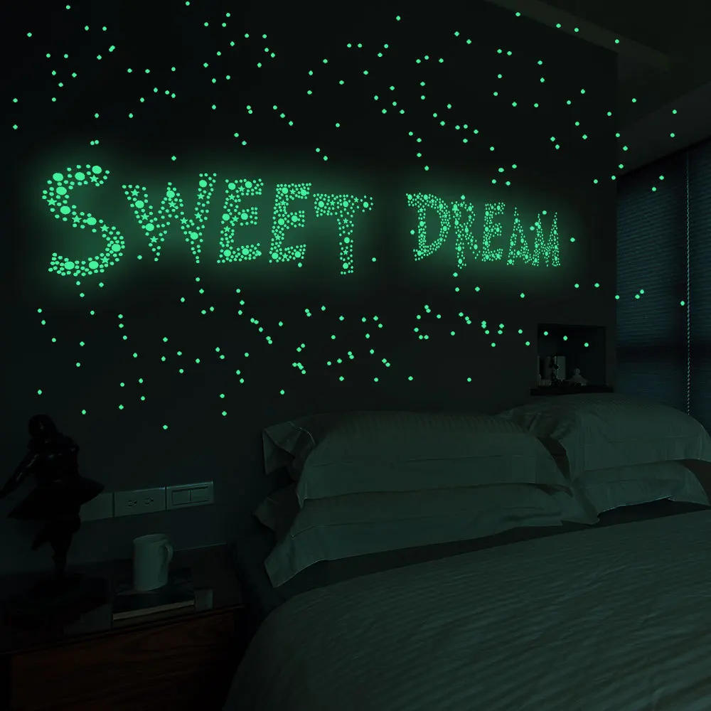 Description Picture 6 of item3D Bubble Luminous Wall Stickers Glow in The Dark Stars Dots Ceiling Decals Room Decor Perfect Gifts Kids Bedroom Bedding Room