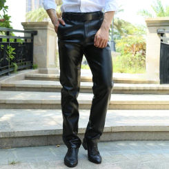 Men Pants Fashionable Men's Spring Autumn Pants High Waist Zipper Closure Regular or Skinny Fit with Pockets Men Winter Trousers
