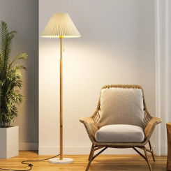 Modern marble floor lamp wooden Living room sofa Room Decoration standing light Study bedroom bedside lamp